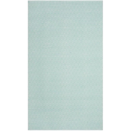 Safavieh 5 x 8 ft. Montauk Hand Woven Medium Rectangle Area Rug Ivory & Aqua MTK515A-5